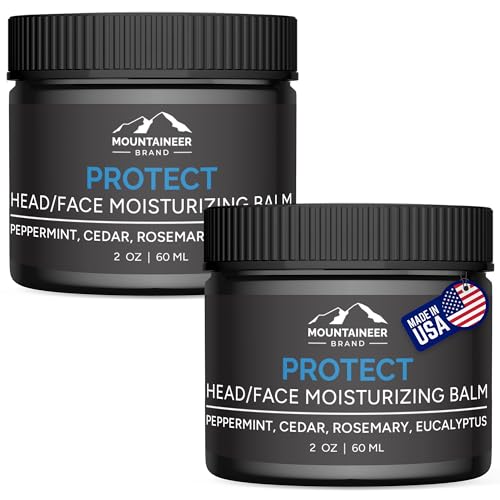 Mountaineer Brand Natural Scalp & Face Moisturizer 2oz - 2 Pack for Bald Men