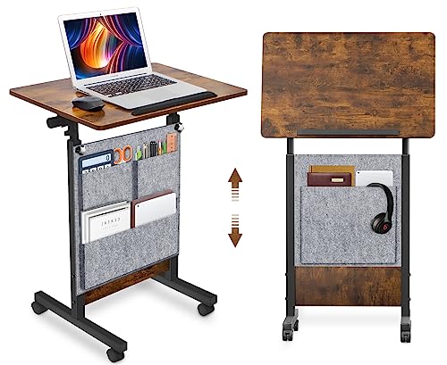 Height Adjustable Standing Desk with Wheels & Bag - 16x24 Inch