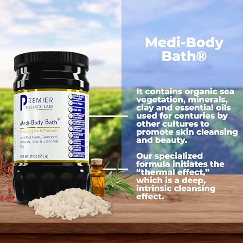 Premier Research Labs Medi-Body Bath Salt - 19 oz Natural Bath Soak with Dead Sea Minerals & Botanicals