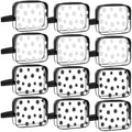 Waterproof PVC Makeup Bags Set - Clear Volleyball Pattern, 12 Pcs