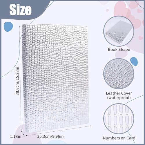 Cre8tion Soft Gel Nail Tips, Medium Stiletto Shape, 602 Tips in 14 Sizes (00-9) for Professional Nail Extensions