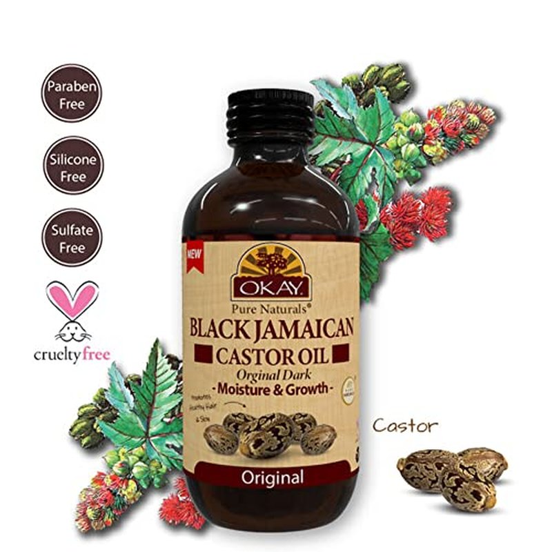 Black Jamaican Castor Oil Original Dark by Okay for Unisex - 4 oz Oil