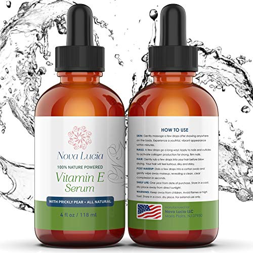 Organic Vitamin E Oil for Skin, Hair & Scar Treatment - 4 oz