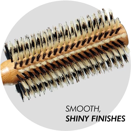 Sam Villa Signature Series Small Round Bristle Hair Brush - 2.75" Bamboo & Tourmaline