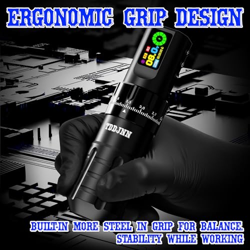 Wireless Rotary Tattoo Pen Kit with Ink and Needles - Black Variation for Beginners