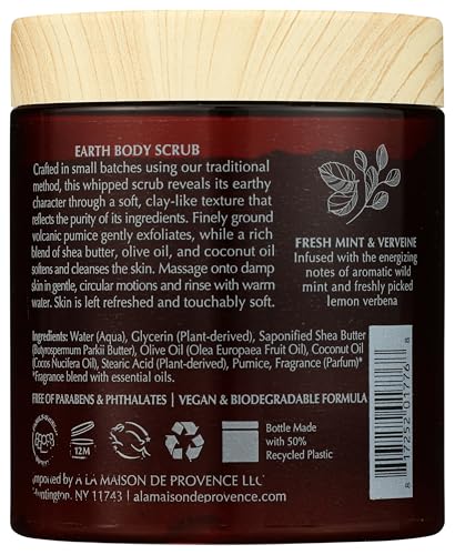 Body Scrub with Shea Butter & Olive Oil - Jasmine & Santal Variant - 7 oz