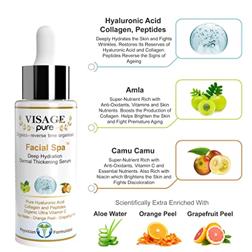 Organic Facial Serum for Skin Firming & Hydration with Collagen & Vitamin C