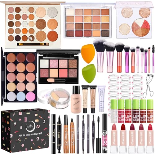 CHAFFUL All-in-One Makeup Kit for Women — Complete Gift Set w/ Brushes & Sponges