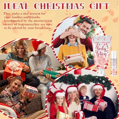 Sacubee 24 Set Christmas Peppermint Lip Balm & Body Lotion Gift Set (Variation 24)