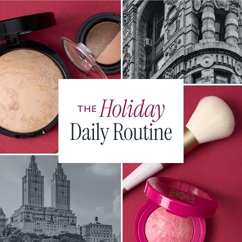 LAURA GELLER NEW YORK Daily Routine Kit | Porcelain | Limited Edition Makeup Set | Includes Baked Foundation for Mature Skin, Exclusive Blush, Eyeshadow, Retractable Kabuki Brush