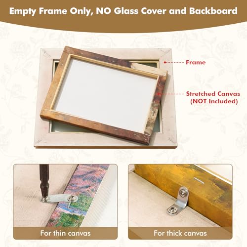 24x36 Gold Wood Canvas Frame for Art & Prints - Ornate Style