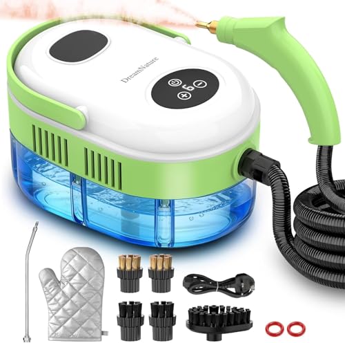 DreamNature 10-in-1 Handheld Steam Cleaner with Large Water Tank, High Pressure & Temperature for Home & Car Cleaning