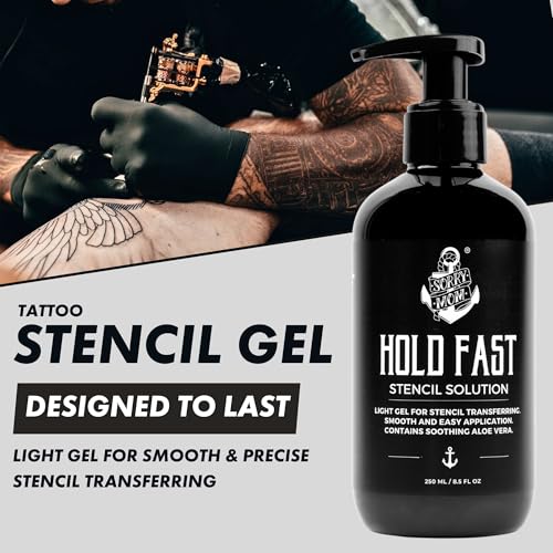 Sorry Mom Tattoo Stencil Gel Solution - 8 Fl Oz Hold Fast Transfer Gel for Dark, Clear Stencils