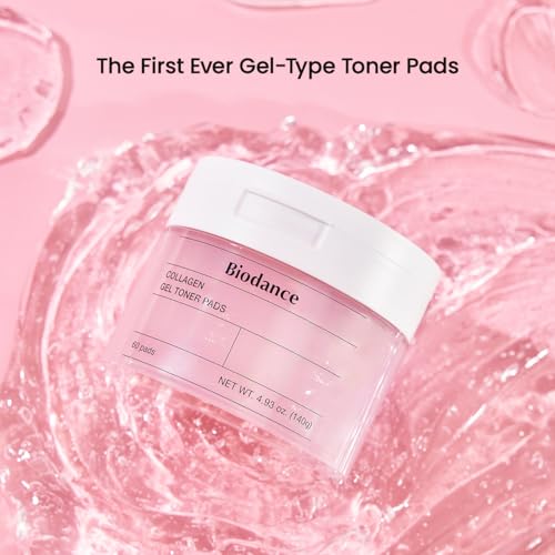 BIODANCE Collagen Gel Toner Pads for Pore Minimizing & Skin Firming - Sensitive Skin, 60 Pads