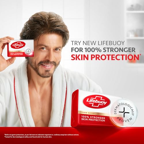 MCSYPOAL Lifebuoy Total 10 Germ Protection Bathing Soap Bar, 125g (Combo Pack of 7) | Bathing Soap that Protects Against Viruses and Germs