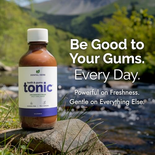 Dental Herb Company Tooth & Gums Tonic Mouthwash - Alcohol-Free Herbal Oral Rinse 18oz