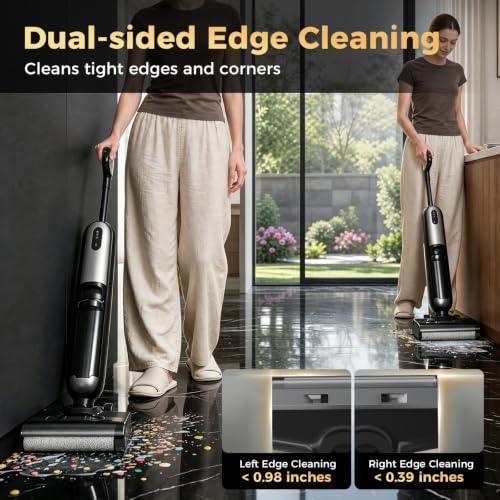 OLIXIS Cordless Wet Dry Vacuum Mop with Self-Cleaning & Dual Water Tanks