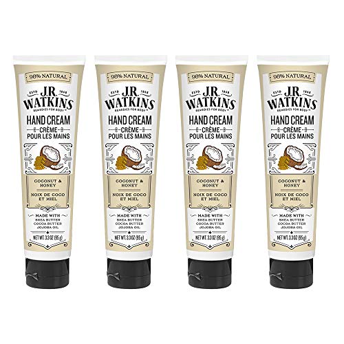 Hand Cream with Shea Butter and Coconut - 3.3 Ounce Pack of 4 - Nourishing & Hydrating