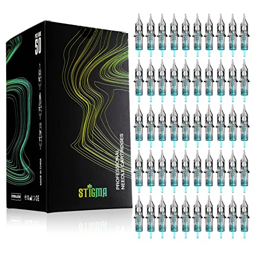 STIGMA Aquamarine Knight Disposable Round Liner Tattoo Needles #12 (3RL) 50Pcs - Variation 1203RL