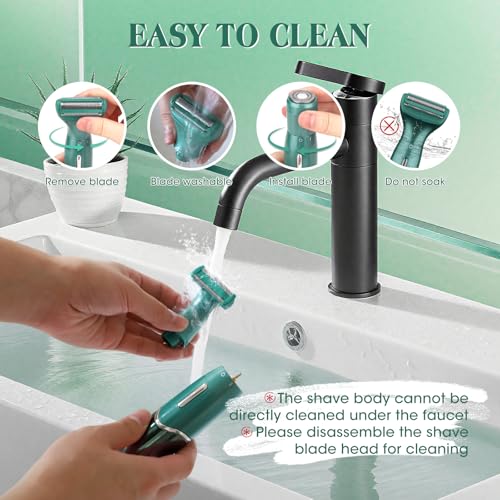 Electric Razor for Women,6 in 1 Women's Bikini Trimmer Shaver for Women & Men Pubic Hair, Private Area, Legs, Eyebrow,Face, Nose, Eyebrow, Body Hair Removal IPX5 Waterproof Wet & Dry