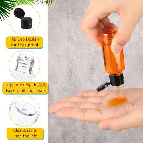 Mimorou Black Cap Clear Boston Round 1oz Travel Bottle Bulk 150 pcs