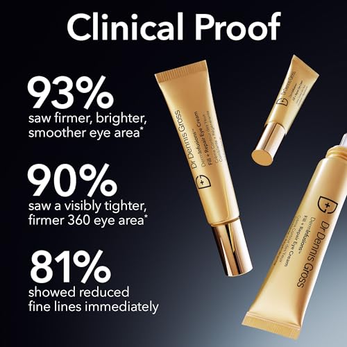 Dr Dennis Gross DermInfusions Fill + Repair Eye Cream: Hydrating & Brightening Treatment for Dark Circles, Fine Lines & Wrinkles, Firms & Smooths 360¡Æ Eye Area, 0.5 Oz