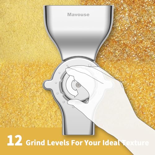 All Metal Grain Mill Attachment for Kitchenaid Stand Mixer - 12 Grind Levels