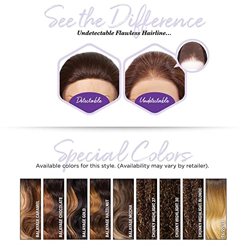 Synthetic Lace Front Wig - 13x6 Balayage Chocolate, Pre-Plucked HD Lace, Natural Hairline