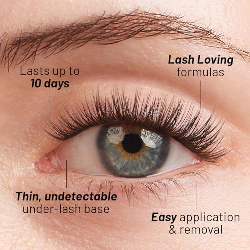 Lilac St - Feather Natural Faux Eyelash Clusters (12mm, 3 Pack) - Cat Eye Look - DIY Lash Extension Wisps - Lightweight & Lifelike - Lasts 10 Days - Cruelty Free, Vegan, Women Founded - 30 Lashes