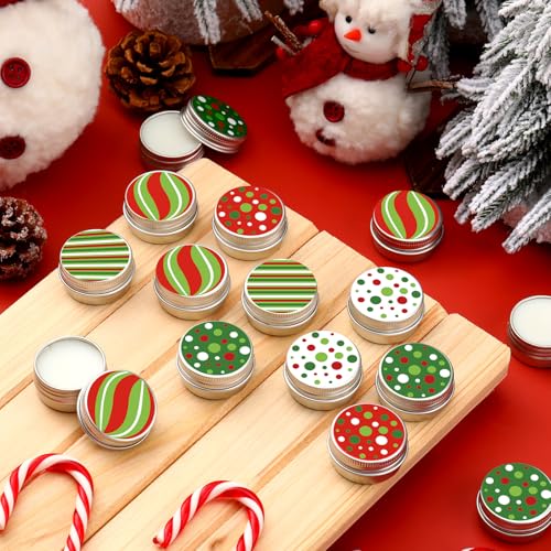 Chic Style 25 Pcs Christmas Peppermint Lip Balm Gifts Bulk Elf Peppermint Flavor