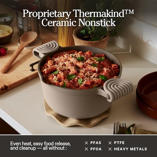 Our Place Perfect Pot 6.5 Qt Nonstick Ceramic Dutch Oven with Lid - Steam Variation