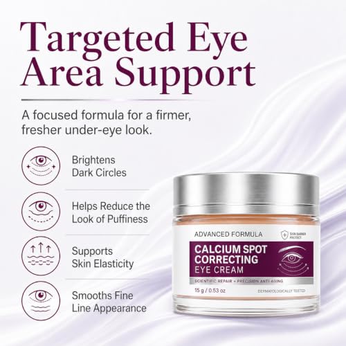 VIORENA Calcium Dark Spot Eye Cream 0.53oz Under Eye Bags Firming & Brightening