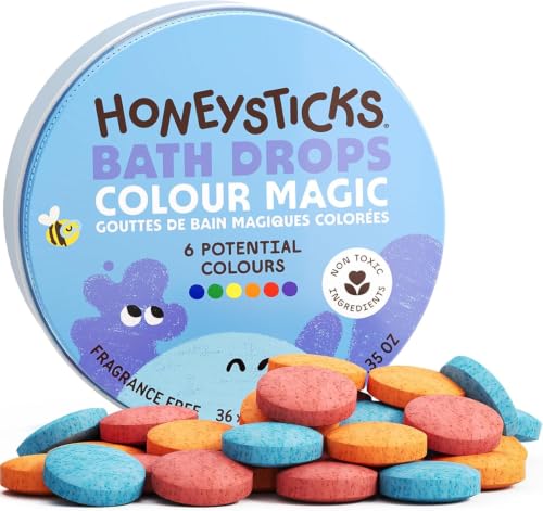 Kids Bath Color Tablets - Non-Toxic Fizzing Water Coloring Set (36 Drops)
