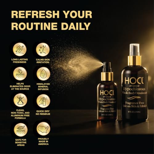 Hypochlorous Acid Whole Body Deodorant Spray - 8 fl oz - Sensitive Skin