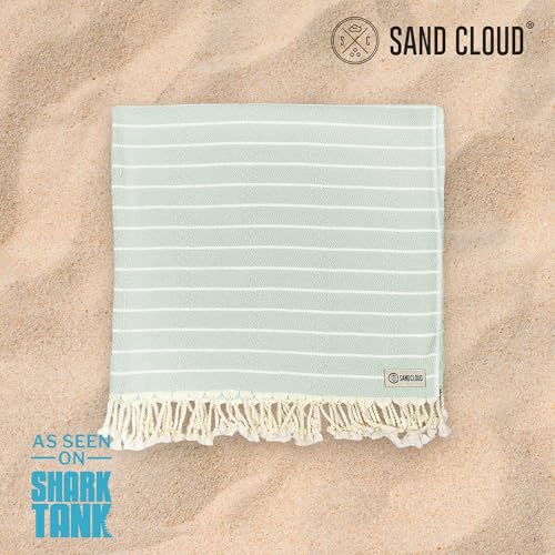 Turkish Beach Towel Set 2 Pack - 37x69 Sage Green Eco-Friendly Quick Dry Cotton