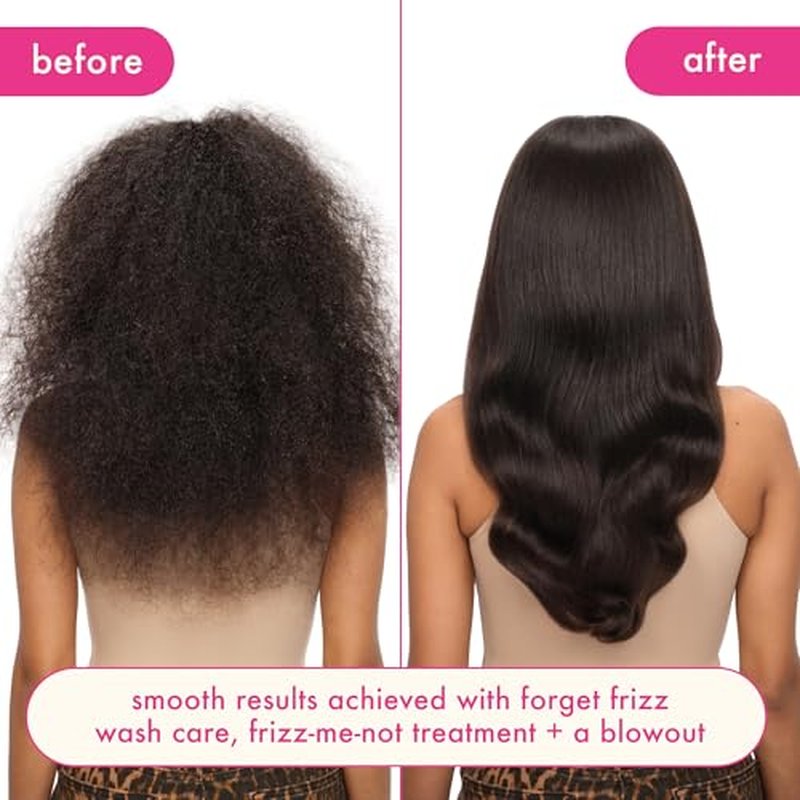 amika forget frizz anti-frizz shampoo | smoothing, humidity protection, up to 72 hour frizz control + lightweight hydration, for medium to thick coarse hair types 2a-4c