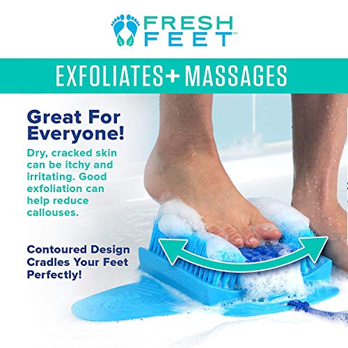 Foot Scrubber with Pumice Stone - Shower Foot Exfoliator & Massager