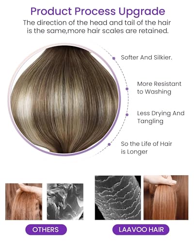 Light Brown to Blonde Tape-In Hair Extensions - 12 Inch, 20 Pieces, Ombre Variation