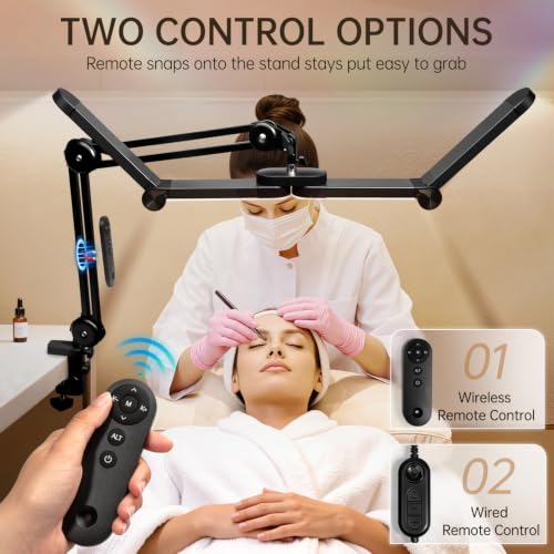 Half Moon Nail Desk Lamp with Adjustable Clamp and Foldable Design - LED Studio Lighting for Nail Techs