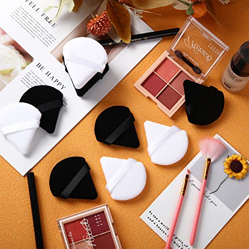 100 Pcs Triangle Makeup Powder Puffs Velour Wedge Sponges - Reusable & Soft