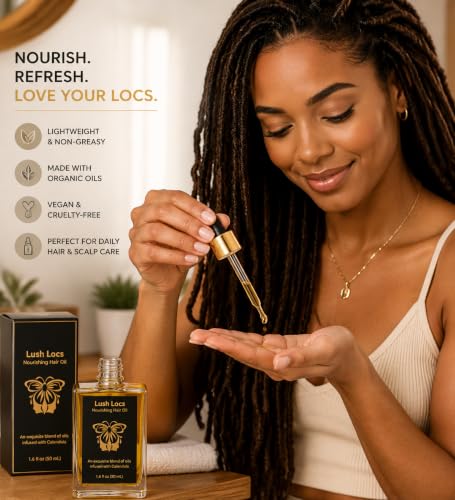 Rosemary Hair Oil for Locs & Natural Hair - 1.6 Oz, Nourishing Botanical Blend