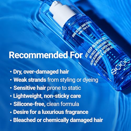 Lightweight Botanical Hair Serum - Silicone-Free K-Beauty Hair Oil for Shine & Softness