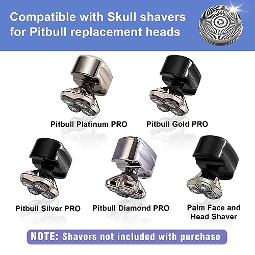 BESTBOMG Pitbull Gold PRO / Platinum Pro Replacement Blades 16 Pack - Compatible with Skull Shaver Heads (Skul-16)