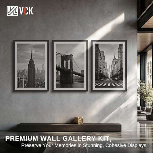 Black 18x24 Wall Poster Frames Set of 3 - Solid Wood Picture Frames
