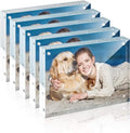 TWING 5x7 Acrylic Picture Frames Set 5 Pack, 24mm Thick Frameless Clear Photos