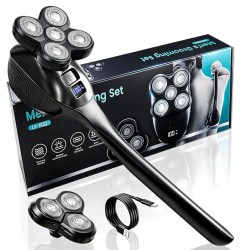 Men's Back Shaver with Long Handle - Detachable, Rechargeable Grooming Tool