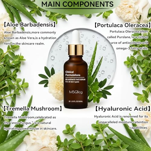 Rejuvenating Face Serum for All Skin Types - Anti-Aging Hydrating Treatment