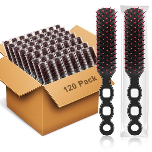 120 Packs Disposable Hair Brushes Bulk for Homeless Supplies & Charity Donation - Individually Wrapped Travel Hairbrushes