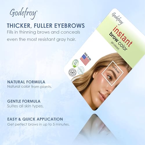 Temporary Brow Color Kit - Medium Brown, 24 Applications, Fast-Acting