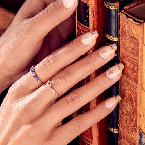 WICKED X imPRESS Press On Nails, ¡®Jolly Old Shiz¡¯, Multicolor, Medium Coffin, New Improved Adhesive, Up To 10 Day Hold, Includes 30 Fake Nails, 1 Prep Pad, 1 Manicure Stick, 1 Mini File